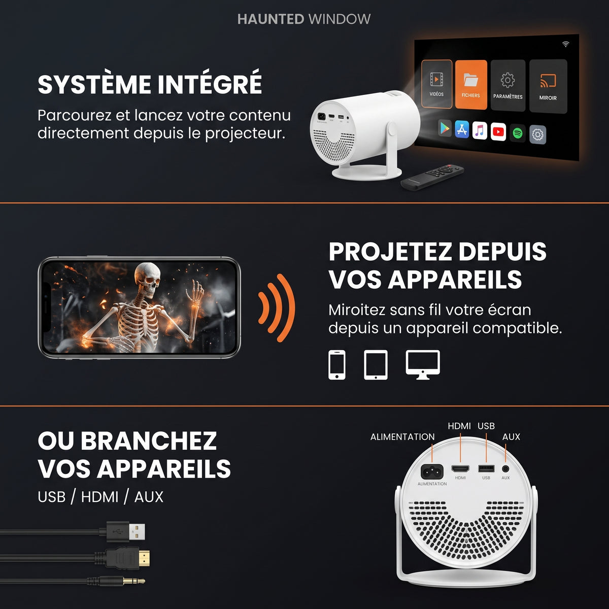 Projecteur Halloween pour Fenêtre